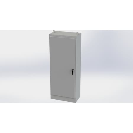 Saginaw Control & Engineering 3 Point Latch with Padlock/Keylock Handle Electrical Enclosures, 90 in H, 20 in D, 36 in W SCE-903620FS